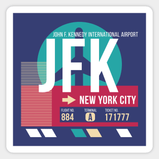 New York City (JFK) Airport Code Baggage Tag Sticker